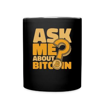Posez-moi des questions sur Bitcoin Crypto Crypto - Mug uni - noir - Devant
