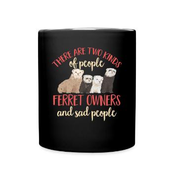 Furet, propriétaire de furet - Mug uni - noir - Devant