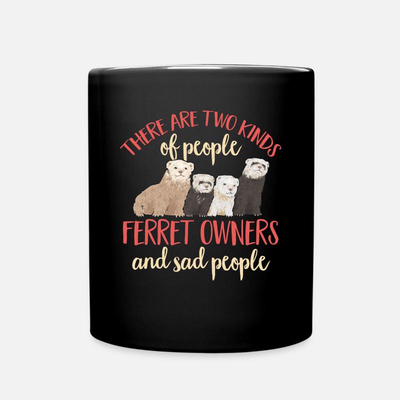 Frettchen Besitzer Frettchen - Tasse einfarbig - Schwarz