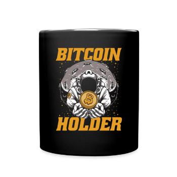 Bitcoin Holder Blockchain Crypto Kryptowährung - Tasse einfarbig - Schwarz - Vorne