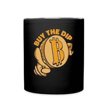 Buy The Dip Crypto Kryptowährung Blockchain - Tasse einfarbig - Schwarz - Vorne
