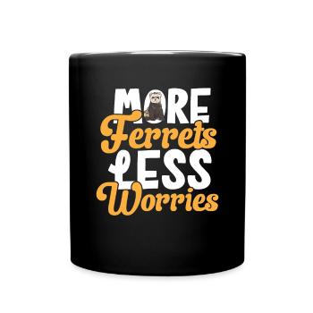 Furet, propriétaire de furet - Mug uni - noir - Devant