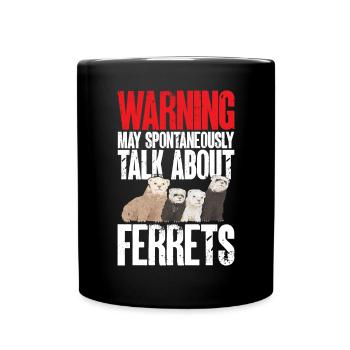 Frettchen Besitzer Frettchen - Tasse einfarbig - Schwarz - Vorne