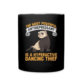 Furet, propriétaire de furet - Mug uni - noir - Devant
