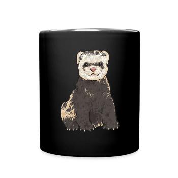 Furet, propriétaire de furet - Mug uni - noir - Devant