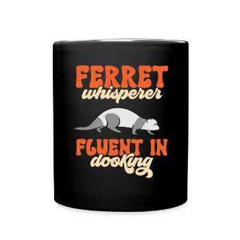 Furet, propriétaire de furet - Mug uni - noir - Devant