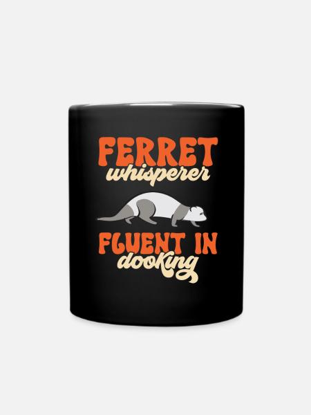 Frettchen Besitzer Frettchen - Tasse einfarbig - Schwarz
