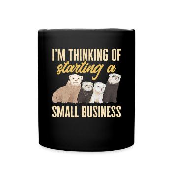 Furet, propriétaire de furet - Mug uni - noir - Devant