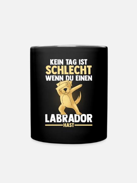 Hund Labrador - Tasse einfarbig - Schwarz