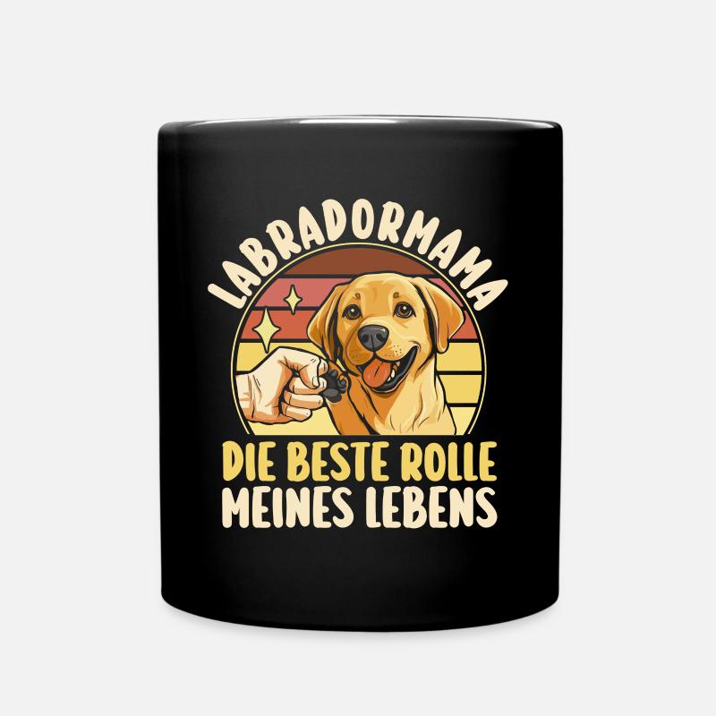 Mama Hundemama Hund Labrador - Tasse einfarbig - Schwarz