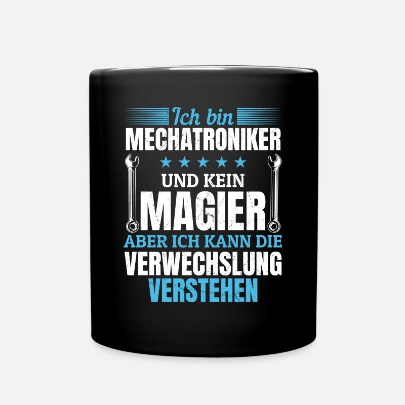 KFZ mein Handwerk beherrsche ich meisterhaf - Tasse einfarbig - Schwarz