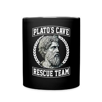 Lustige Philosophie Theorie Griechisch - Tasse einfarbig - Schwarz - Vorne