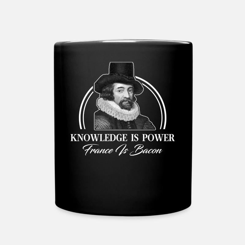 Philosophie Francis Bacon - Tasse einfarbig - Schwarz