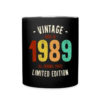 Jahrgang 1989 Limitierte Auflage - Tasse einfarbig - Schwarz - Vorne