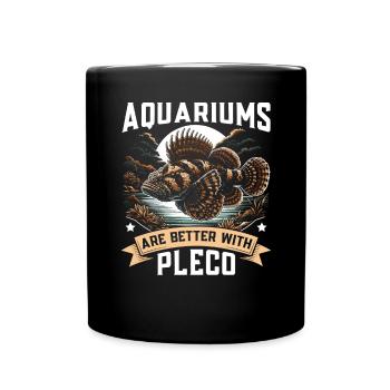 Borstennase Plecos Fischliebhaber Süßwasseraquarium - Tasse einfarbig - Schwarz - Vorne