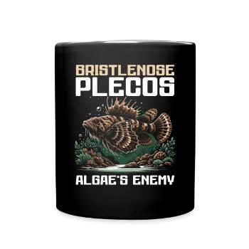 Bristlenose Plecos Fish Lover Freshwater Aquarium - Full Colour Mug - black - Front