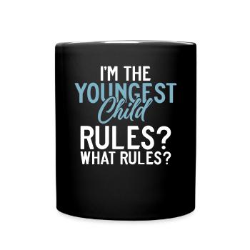 Youngest Child Gift - Full Colour Mug - black - Front