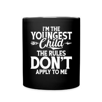 Youngest Child Gift - Full Colour Mug - black - Front