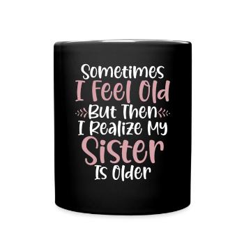 Youngest Child Gift - Full Colour Mug - black - Front
