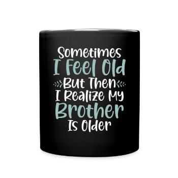 Youngest Child Gift - Full Colour Mug - black - Front