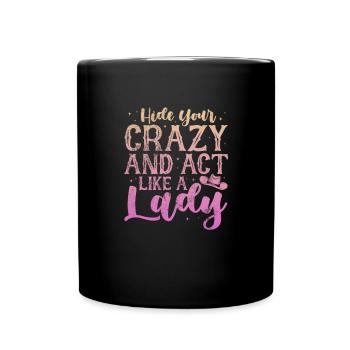 Cowboy - Tasse einfarbig - Schwarz - Vorne