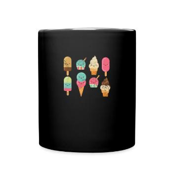 Eiscreme - Tasse einfarbig - Schwarz - Vorne