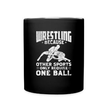 Wrestling - Tasse einfarbig - Schwarz - Vorne