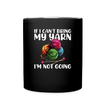 Yarn Knitting - Full Colour Mug - black - Front