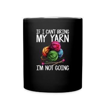 Yarn Knitting - Full Colour Mug - black - Front