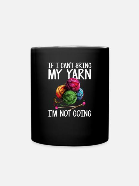 Yarn Knitting - Full Colour Mug - black