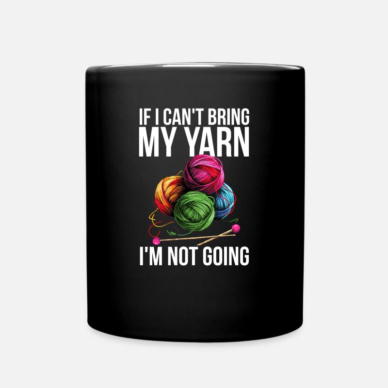 Yarn Knitting - Tasse einfarbig - Schwarz