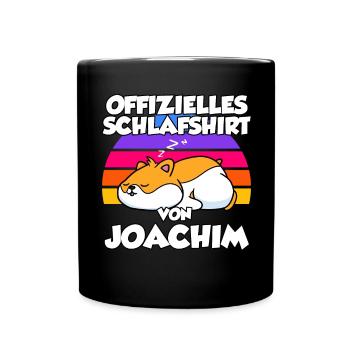 Offizielles Schlafshirt Von Joachim - Tasse einfarbig - Schwarz - Vorne