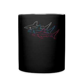 Sharks Neon Duo Ocean Majesty - Full Colour Mug - black - Front
