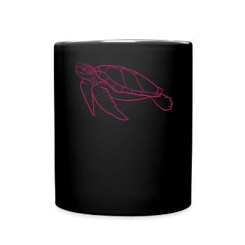 Stille Ozeanwanderer Schildkröte - Tasse einfarbig - Schwarz - Vorne