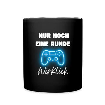 Nur noch eine Runde - Gamer Jungen Geschenke - Tasse einfarbig - Schwarz - Vorne