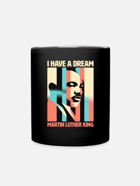 Vision eines Traums MLK Inspirierendes Porträt - Tasse einfarbig - Schwarz