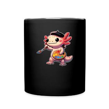 Painter Art Artist Axolotl - Full Colour Mug - black - Front