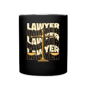 Lawyer Legal Counsel Attorney General Law - Full Colour Mug - black - Front
