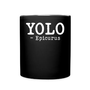 Lustige Philosophie Theorie Griechische Philosophe - Tasse einfarbig - Schwarz - Vorne