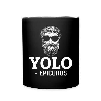Lustige Philosophie Theorie Griechische Philosophe - Tasse einfarbig - Schwarz - Vorne
