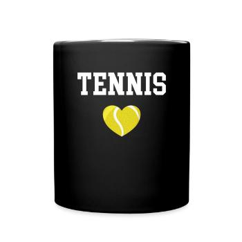 Love Tennis | Tennis player - Full Colour Mug - black - Front