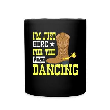 Line Dancing Groupe Line Dance Western Cowboy - Full Colour Mug - black - Front