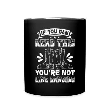 Line Dancing Groupe Line Dance Western Cowboy - Full Colour Mug - black - Front