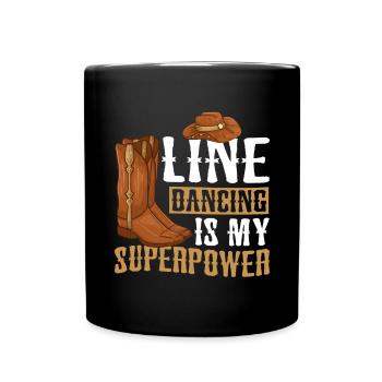 Line Dancing Groupe Line Dance Western Cowboy - Full Colour Mug - black - Front