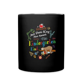 Out of the way: Here comes a kindergartner - Full Colour Mug - black - Front