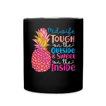 Nurse Midwife Birth Worker - Full Colour Mug - black - Front