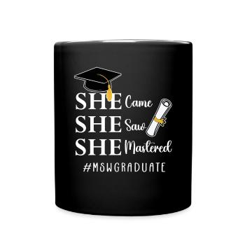 Master Of Social Work Soziale Arbeit Studium - Tasse einfarbig - Schwarz - Vorne