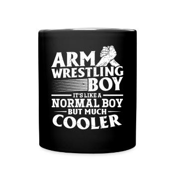 Bras de fer Bras de fer Garçon Bras de fer Garçon - Mug uni - noir - Devant