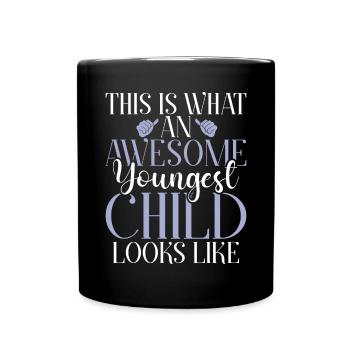 Youngest Child Gift - Full Colour Mug - black - Front