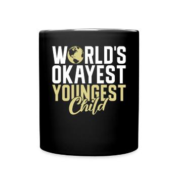 Youngest Child Gift - Full Colour Mug - black - Front